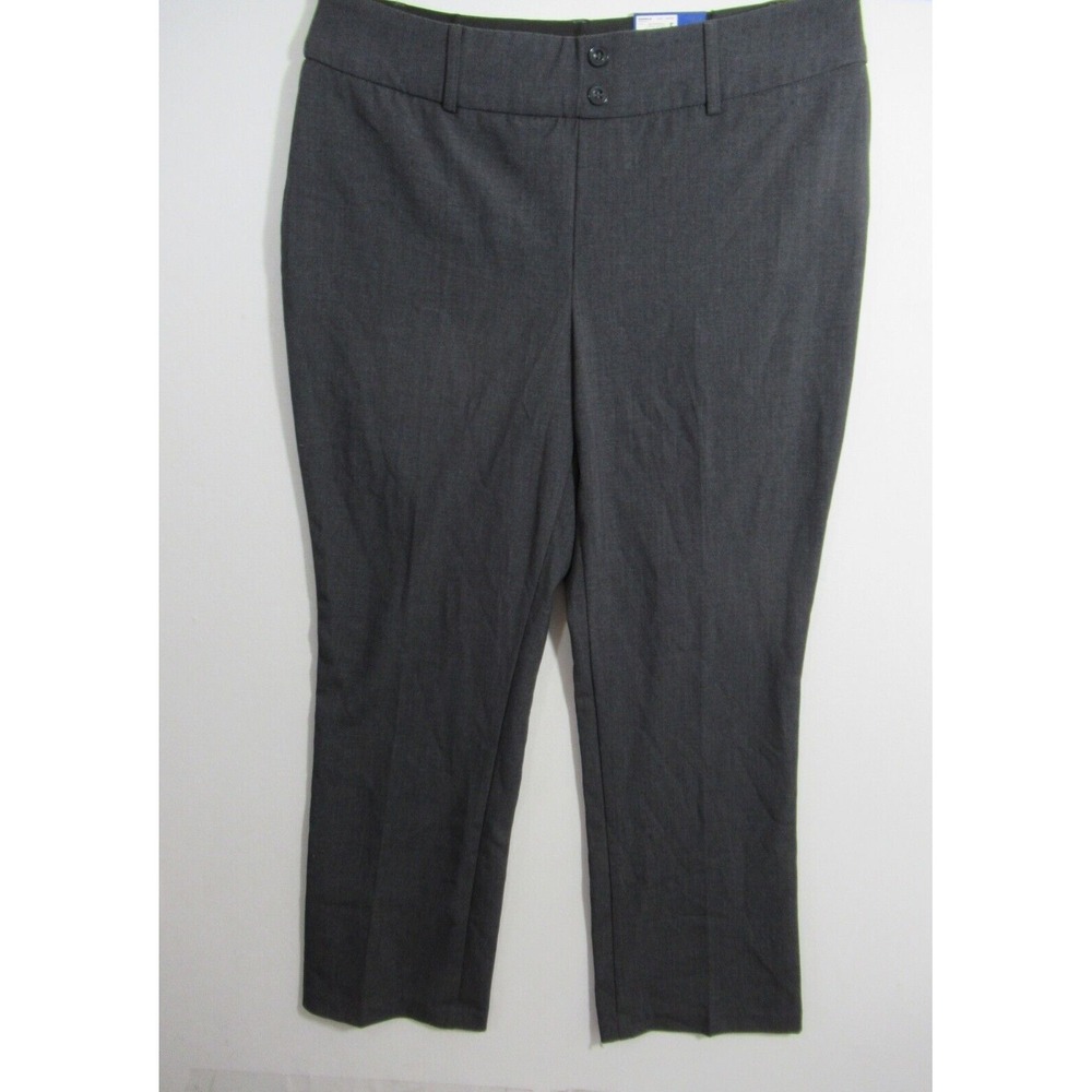NEW Apt. 9 Bootcut Dress Pants Women Petite PL Gray Tummy Control Office